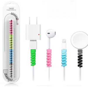CIPTO Cable Charger Protector, Highly Flexible Spiral Wire USB Protector Sleeve. (Pake of 12)